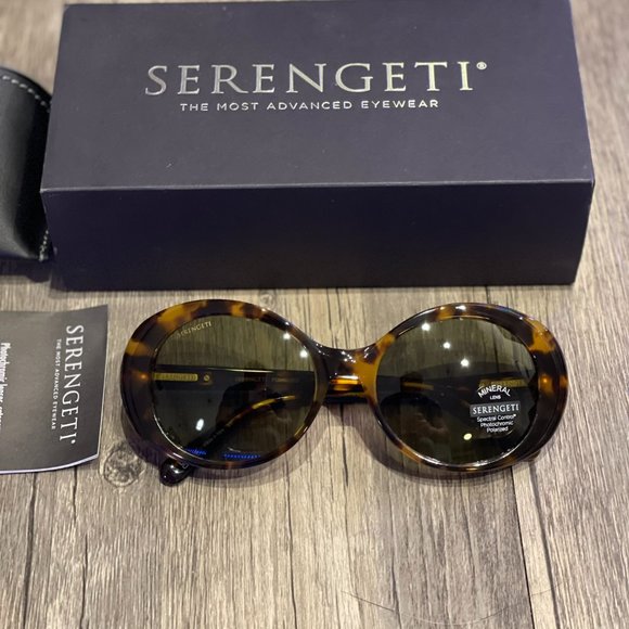 Serengeti Women\'s Polaraized Sunglasses - Bacall SS541003 Shiny Tort Havana NEW main image 4